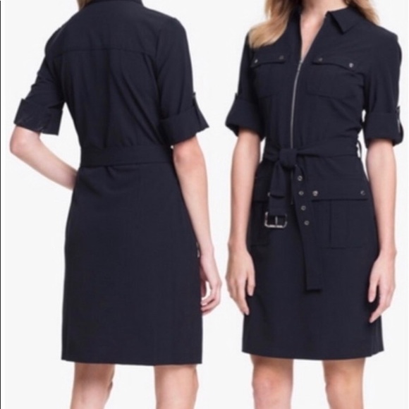 MICHAEL Michael Kors Dresses & Skirts - Michael Kors Utility Shirt Dress Navy S